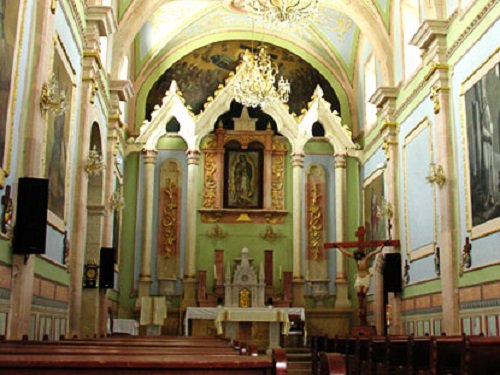 Paseo por Mexico Inside of the Shrine of Our Lady of Guadalupe in Seats