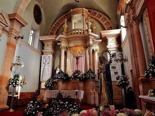 Paseo por Mexico Interior of the Parish of Our Lord of Sorrows in Rincón de Romos