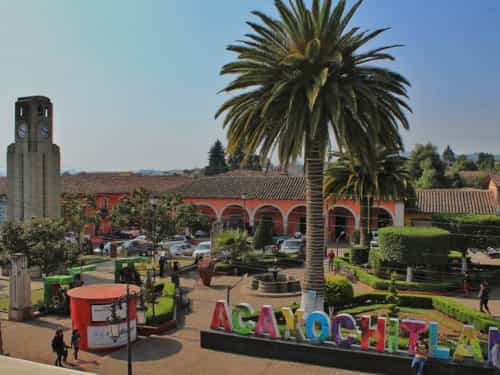 Paseo por Mexico Main square of Acaxochitlan