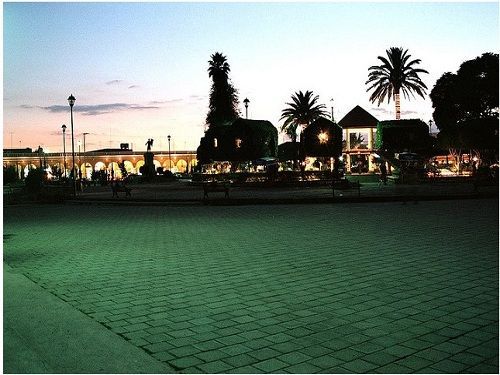 Paseo por Mexico Hidalgo Gate with 47 arches in Acatzingo