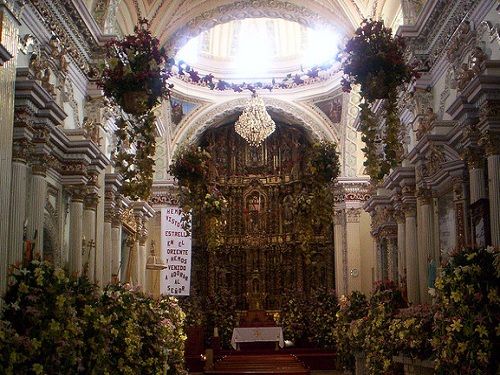 Paseo por Mexico Interior of the Temple of San Juan Bautista in Cuautlancingo