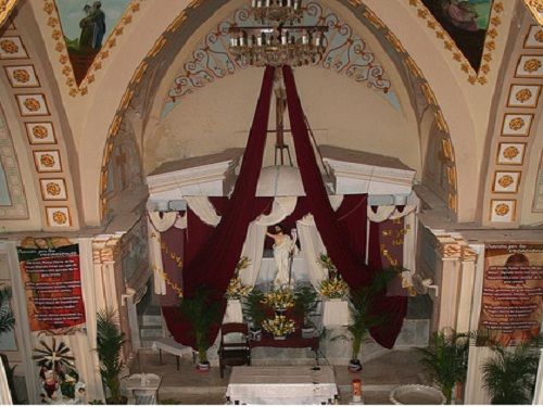 Paseo por Mexico Inside of the Church of Saint Catherine the Martyr in Ixcamilpa, Guerrero