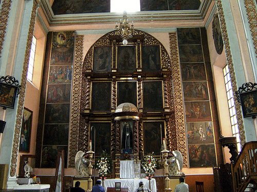 Paseo por Mexico Inside of the Parish of Saint John the Baptist in Libres