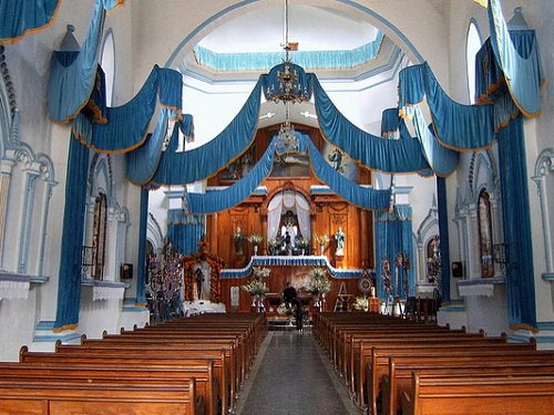 Paseo por Mexico Interior of the Parish Church of Saint Mary of the Nativity in Nauzontla