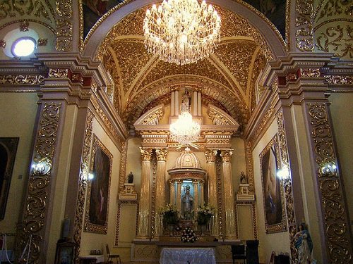 Paseo por Mexico Inside of the parish church dedicated to Saint Bonaventure in Nealtican