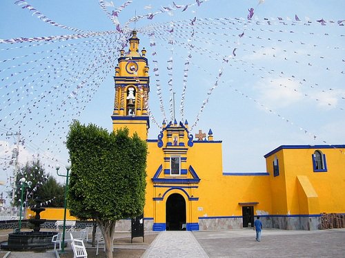 Paseo por Mexico Temple of San Bernabe Temoxtitla in Ocoyucan