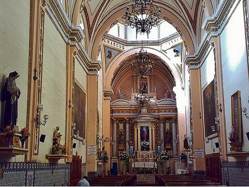 Paseo por Mexico Inside of the Parish of San Marcos in Puebla