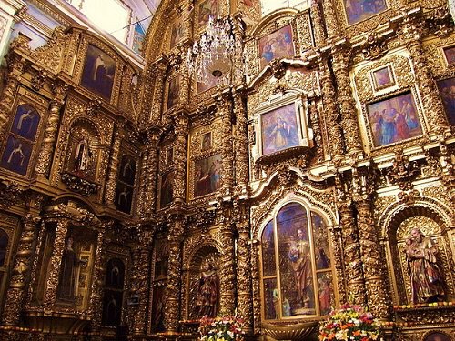 Paseo por Mexico Inside of the Church of Solitude in Puebla