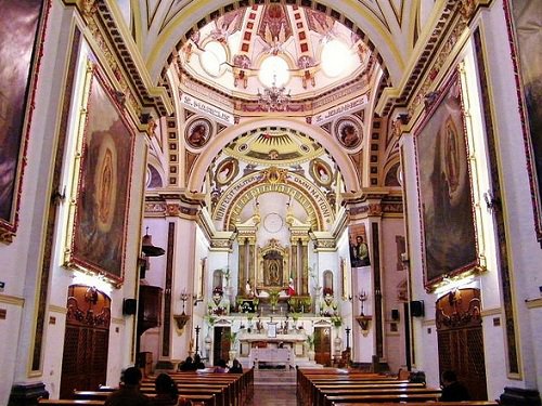 Paseo por Mexico Inside of the Church of Our Lady of Guadalupe in Puebla