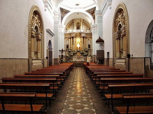 Paseo por Mexico Inside of the Temple of Our Lady of Remedies in Puebla