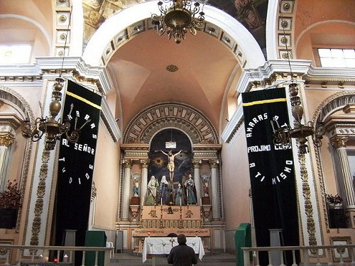 Paseo por Mexico Inside of the Parish of Santa Anita and the Lord of Health in Puebla