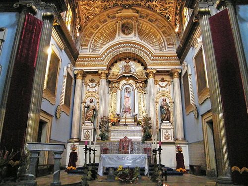 Paseo por Mexico Inside of the Temple of San Cristobal in Puebla