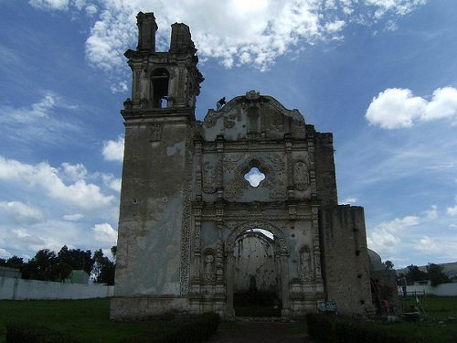 Paseo por Mexico Parish church in honor of Saint Mary Magdalene in Quecholac