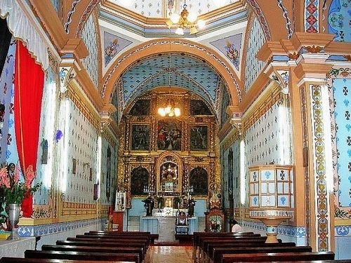 Paseo por Mexico Inside of the Temple of the Holy Trinity in San Andrés Cholula