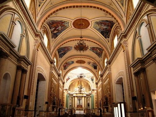 Paseo por Mexico Inside of the Church of the Holy Cross in Tlacotepec de Benito Juárez